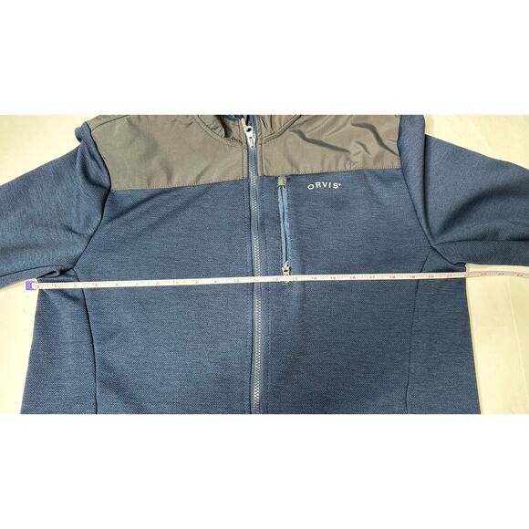 ORVIS Men's Bonded Mesh Full Zip Jacket Navy & Black ~ Sz Medium - Picture 6 of 11